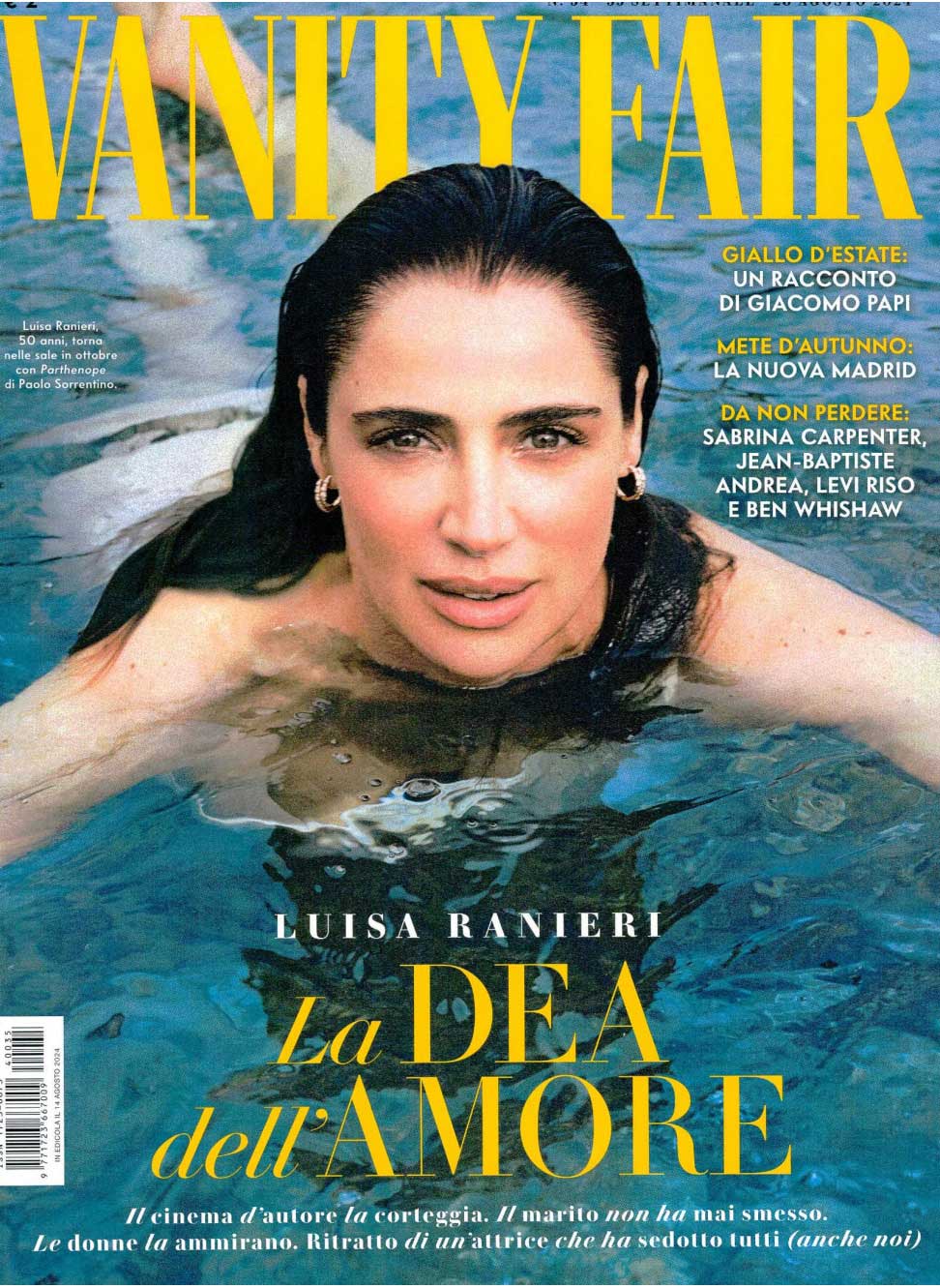 <span style="font-size:75%;">Rudy Profumi su Vanity Fair</span><br>Momenti di Gloria - Sensi di Lusso<br><span style="font-size:75%;">N°35 - 28 Agosto 2024</span>