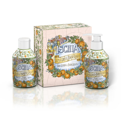 <b>Le Maioliche Set</b></br>Baño de burbujas 250 mL + Crema corporal 250 mL</br><i>Línea Ischia</i>