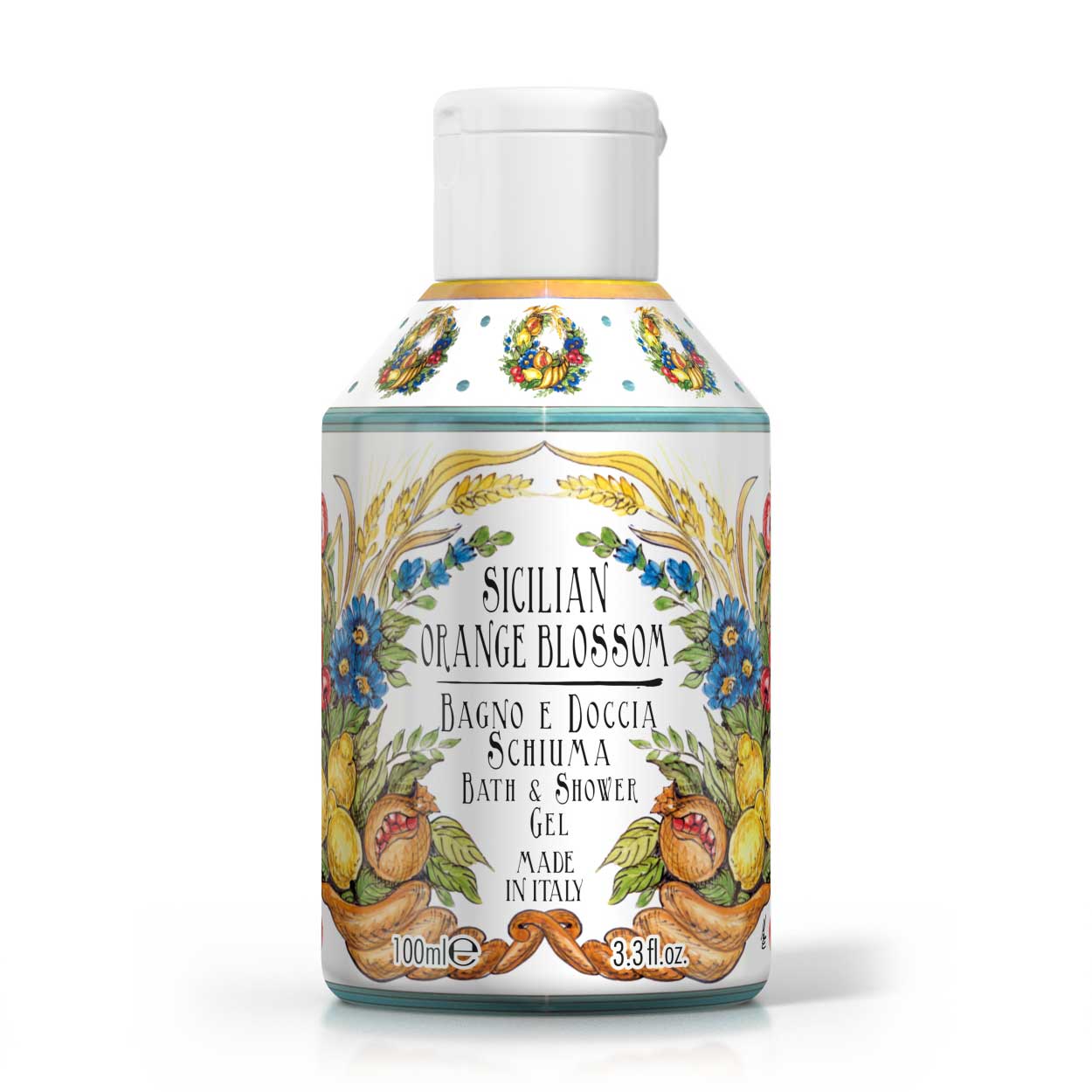 <b>Bath and shower gel 100 mL</b></br><i>Sicilian Orange Blossom range</i>